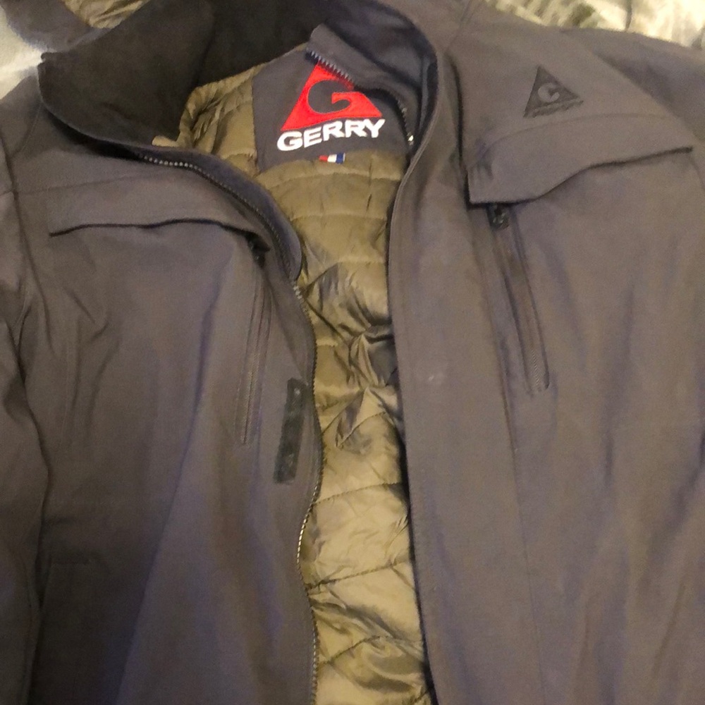 Gerry Weber Black Puffer Jacket with High Collar and Full-Length Zipper